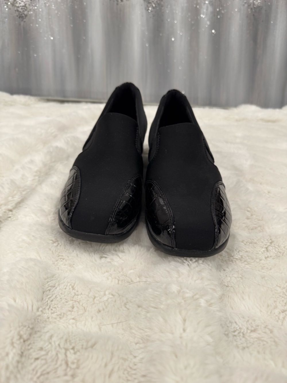 Clark’s Collection Gael Rex Black Croc Print Loafer - Picture 4 of 5